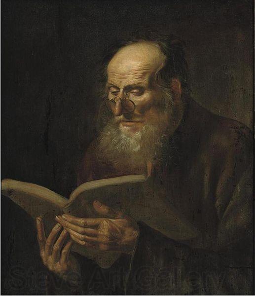 HOOGSTRATEN, Samuel van Bearded man reading Spain oil painting art